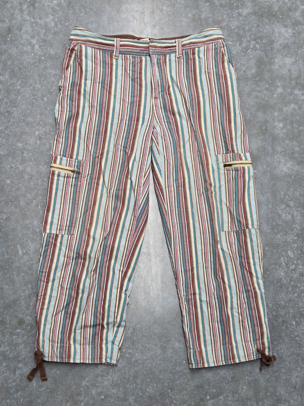 Bay Studio Women's Striped Cargo Pants - Multicolor Boho Size 8